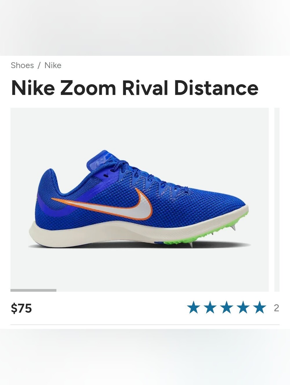 Nike Men’s Zoom Rival Distance Sneakers
